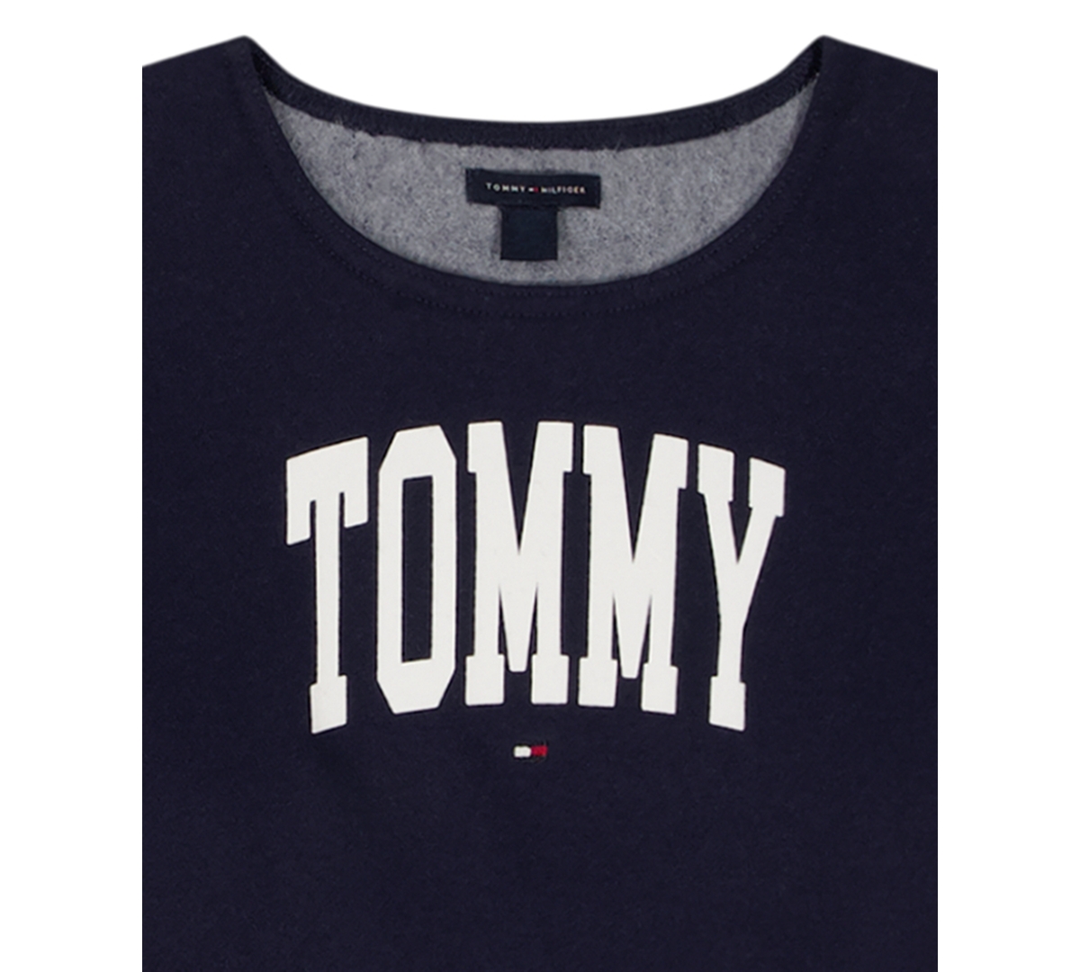 Tommy Hilfiger Girls 7-16 Raw Edge Sweatshirt In Black