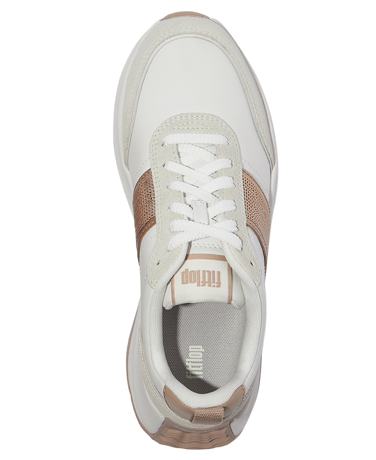 FitFlop Women's F-Mode Flow Sequin Suede Leather Sneakers