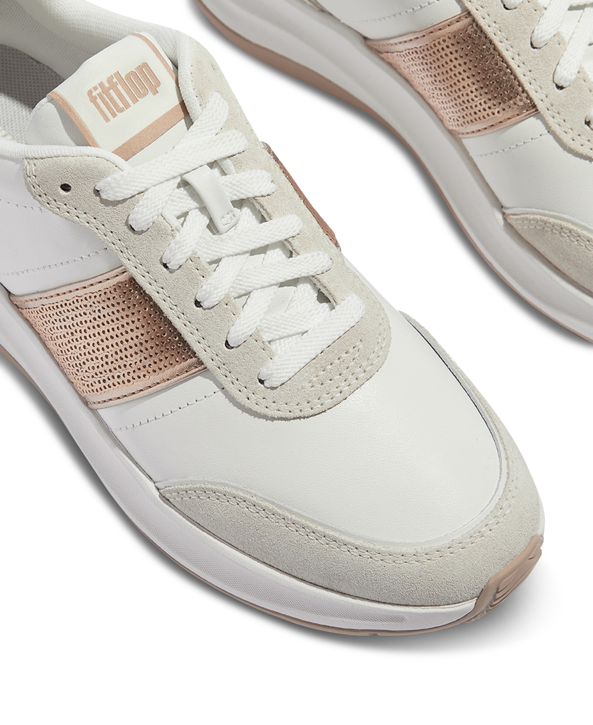 FitFlop Women's F-Mode Flow Sequin Suede Leather Sneakers