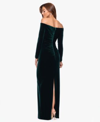 Velvet Off-The-Shoulder Gown