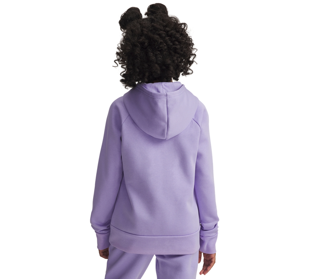 Under Armour Girls 6-16 Rival Long Sleeve Shimmer Hoodie In Purple
