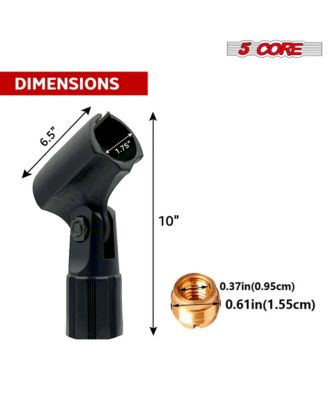 Microphone Clip Holder 2 Pieces with Screw Adapters 5/8 to 3/8 Inch