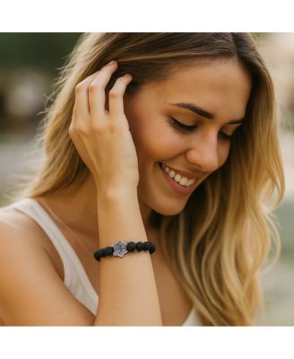 PawZee Ebony Paw Print Charm Bracelet