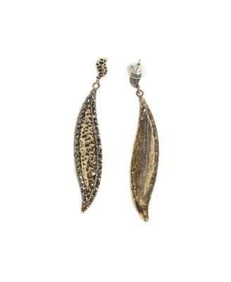 Embellished Rhombus Swirl Drop Earrings