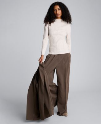 Women's Large Chevron Stitch Long-Sleeve Sweater