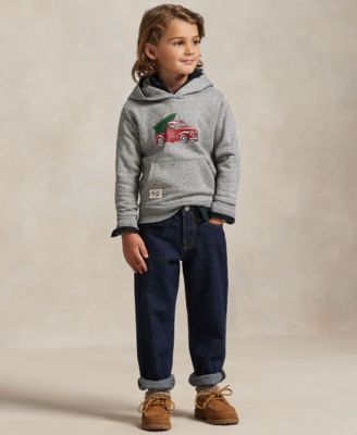 Boys' 2-7 Truck Printed Long Sleeve Hoodie