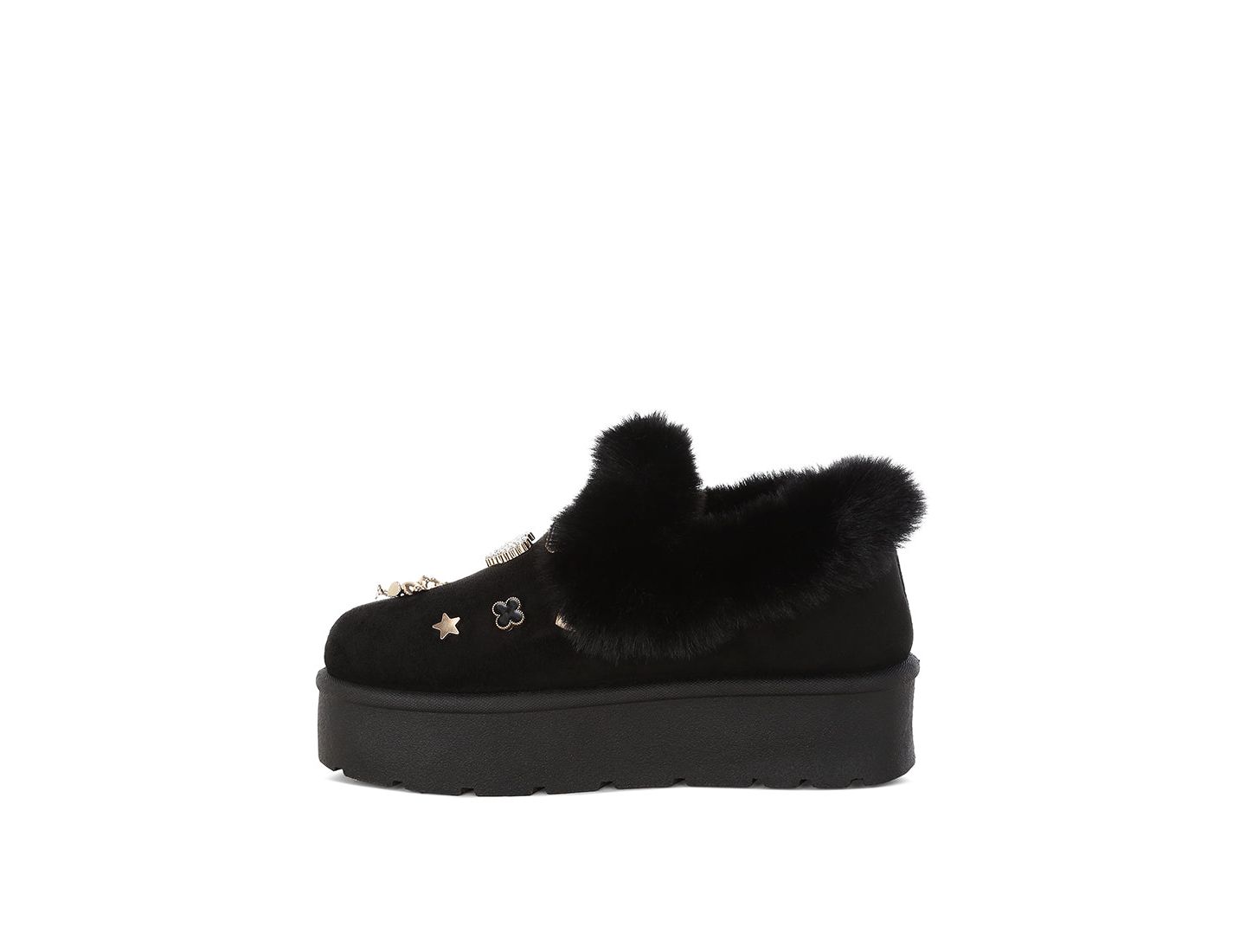 Женские ботинки London Rag Zeta Charm Detail Slip On Snow Boots, цвет: Чёрный — фото 6