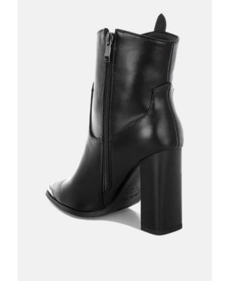 Womens Hatter Pointed Toe Faux Leather Boots