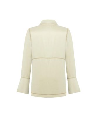 Women's Contrast Topstitched Shirt