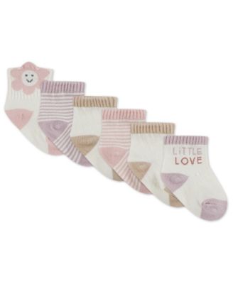 Baby Girls Printed Socks, 6-Pack Set
