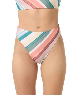 O'Neill - Juniors' Equator Stripe Max High Rise Swimsuit Bottoms