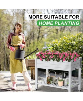 Elevated Resin Garden Bed with Auto-Drain