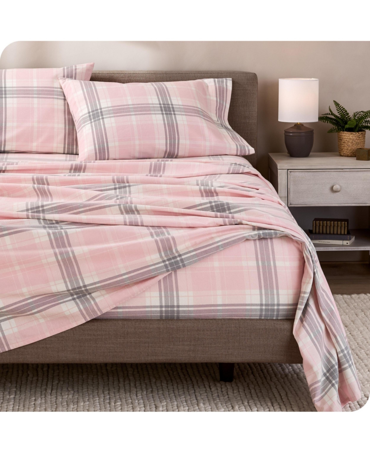 Bare Home Printed Cotton Flannel Sheet Set