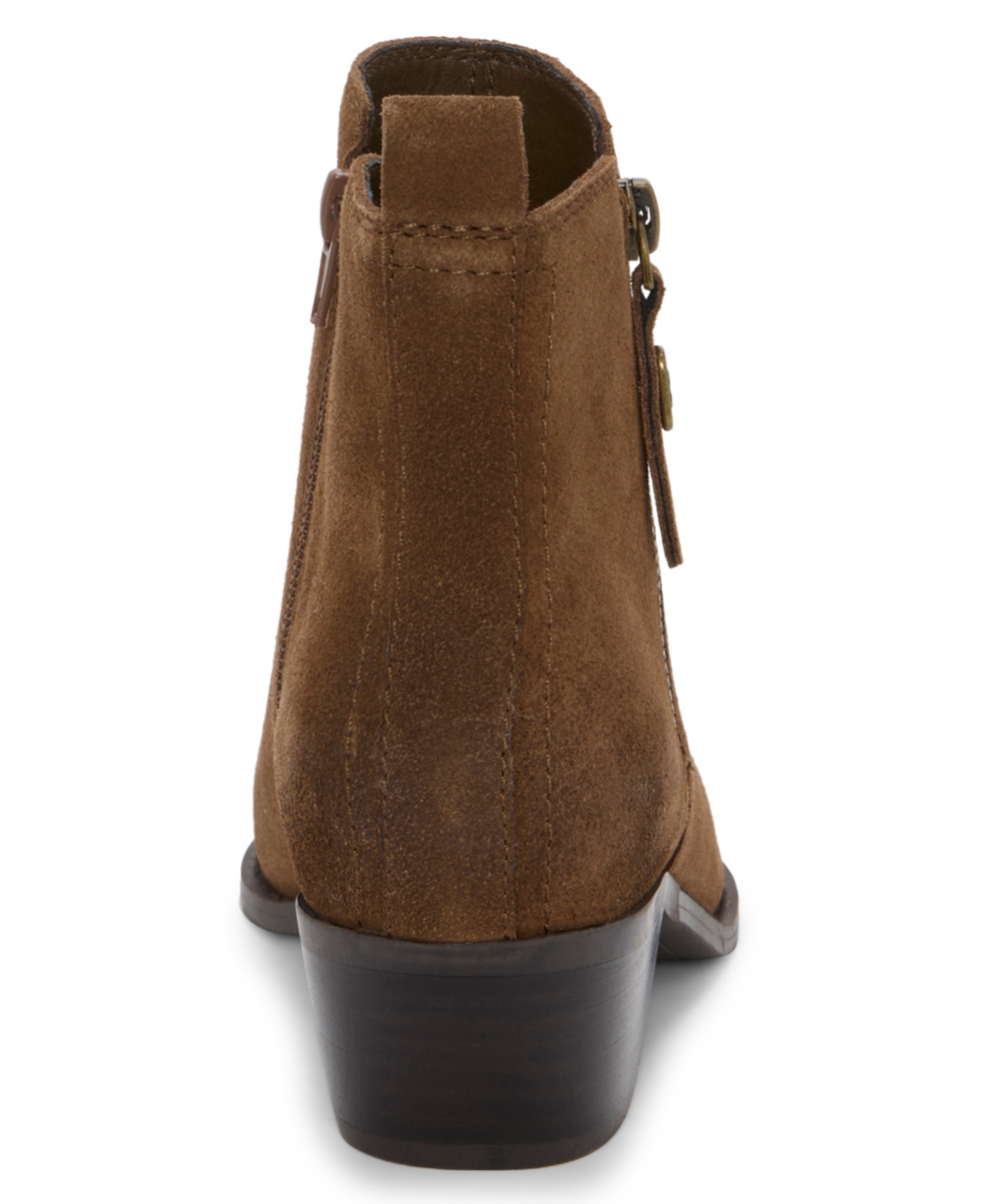 Lucky Brand Women's Ailein Pointed Toe Zipper Ankle Booties In Brown