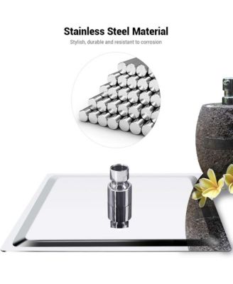 High Pressure Square Rain Shower Head with Waterfall Full Body Coverage