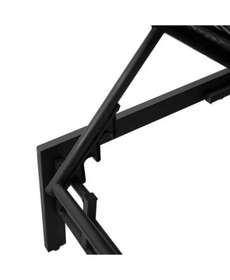 Sun Lounger with Cushion Black Poly Rattan