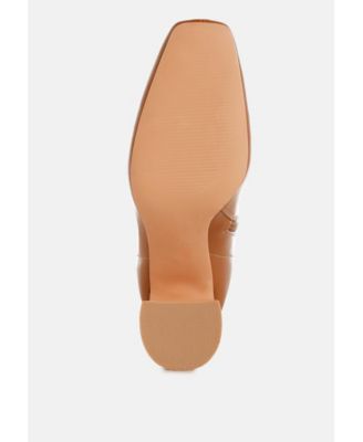 Womens Bruna Square Toe Ankle Boots