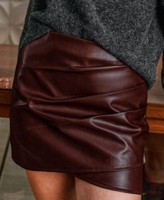 Women's Sassy Strut Burgundy Mini Skirt