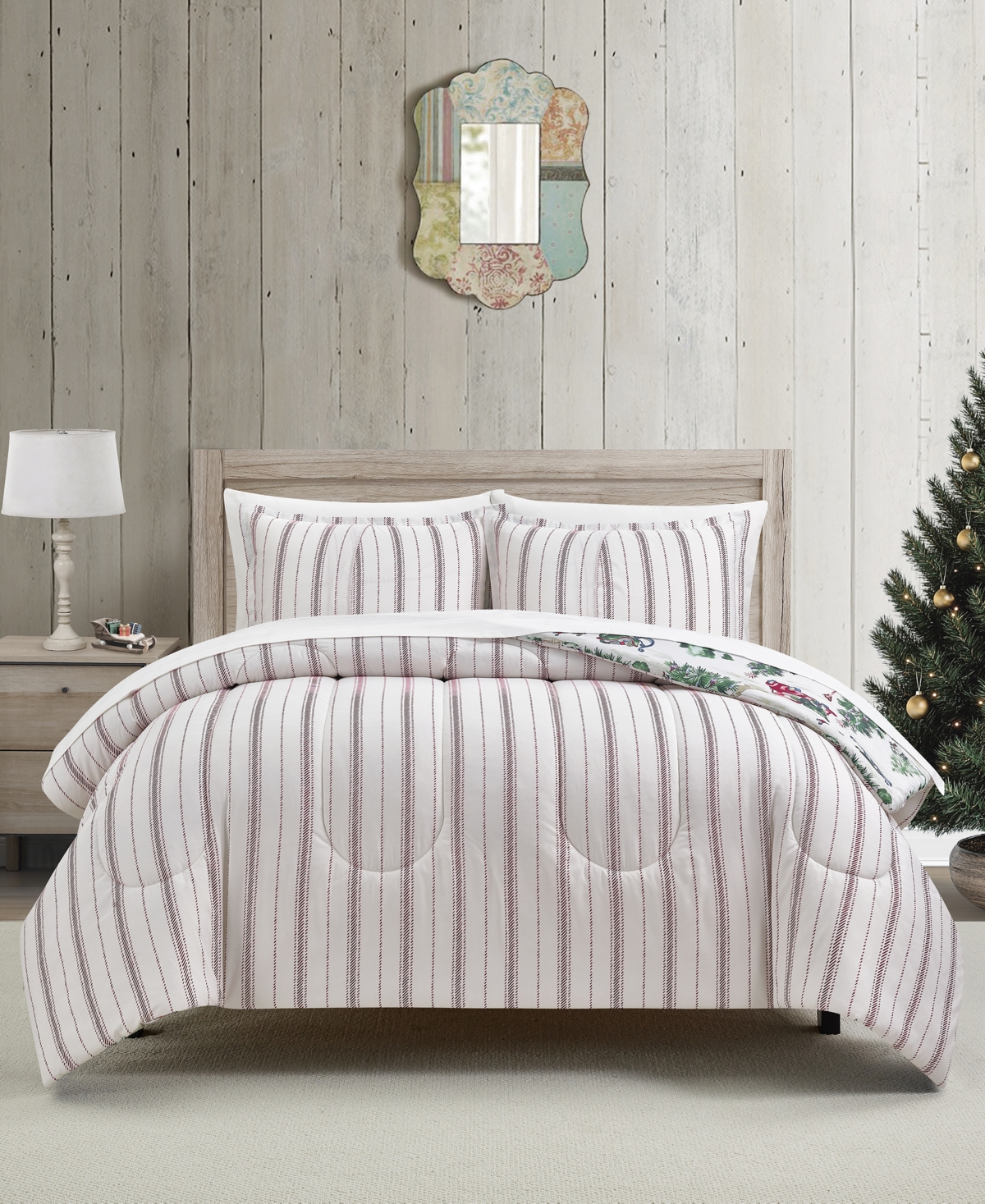 Sunham Snow Day Stripe 3-pc. Comforter Sets