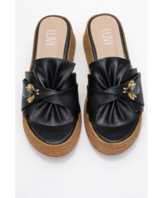 Shara Braided Bow & Bee Buckle Platform Sandal (Women)