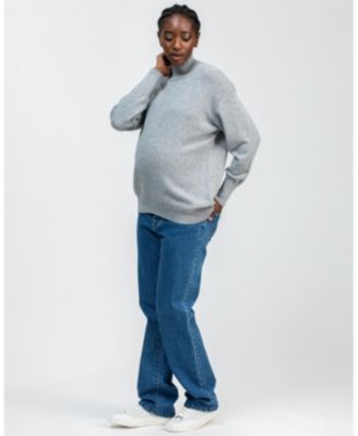 Maternity Relaxed Turtleneck Regina Sweater with Long Sleeves