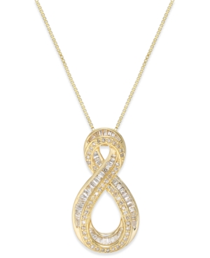 image of Diamond Infinity Pendant Necklace (1/2 ct. t.w.) in 14k Gold-Plated Sterling Silver