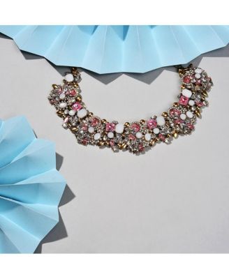 Silver-Plated Stone Necklace