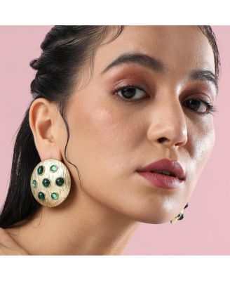 Emerald Cascade Stud Earrings