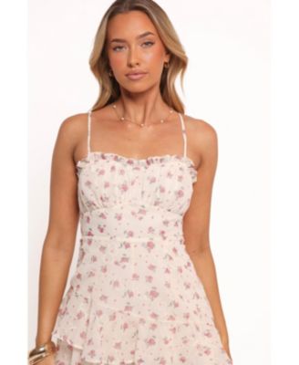 Women's Maris Romper - Ivory Pink Rose