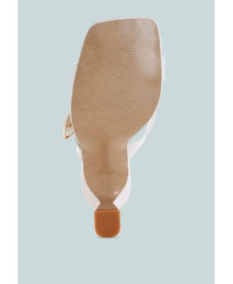 Womens Mohaya Engraved Metallic Buckle Sandals