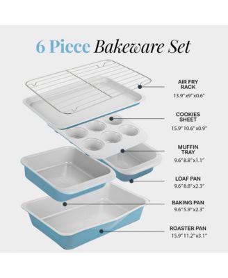 6-Piece Nonstick Stackable Nesting Bakeware Set