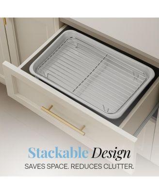 6-Piece Nonstick Stackable Nesting Bakeware Set