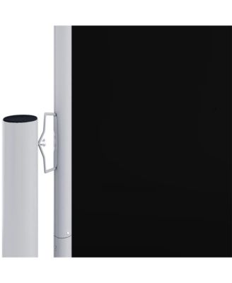 Side Awning Black Polyester with PU coating, steel, aluminum