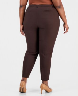 Plus Size Mid-Rise Ankle Pants