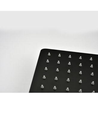 Brass Matte Black Shower Faucet Set Shower System 10 Inch Rainfall Shower Head with Handheld Sprayer Bathroom Luxury Rain Mixer Combo Set