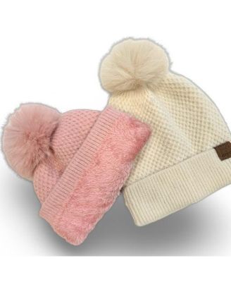 Women's Pom Pom Beanie - Pink