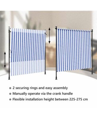 Outdoor Roller Blind Blue and White