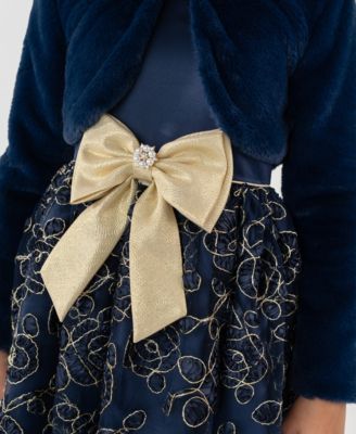 Girls' 7-16 Sleeveless Dress and Shrug, 2-Piece Set