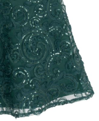 Girls' 7-16 Soutache Short Sleeve A-Line Dress