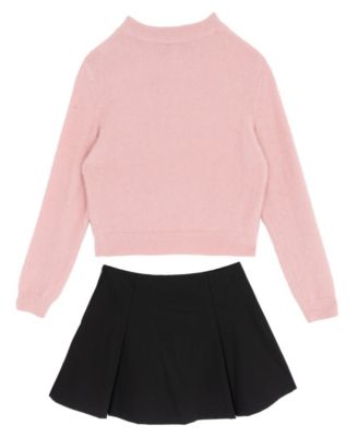 Girls' 7-12 Sweater and Skorts, 2-Piece Set