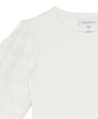 Girls' 7-12 Top and Skirt, 2-Piece Set