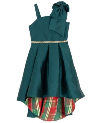 Girls' 7-16 Mikado One-Shoulder Hi-Low Dress