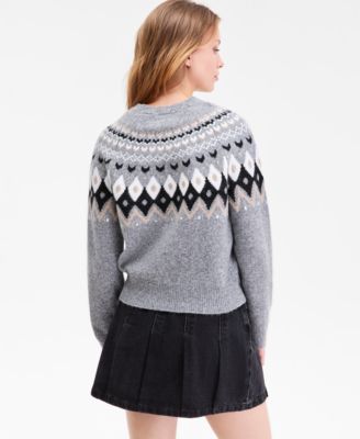Women's Lou Fair Isle Crewneck Sweater Macy's Exclusive