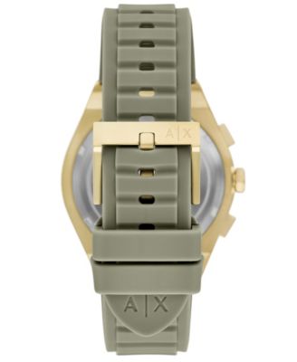 Armani Exchange Men's Sync Chronograph Green Silicone Watch, 42mm