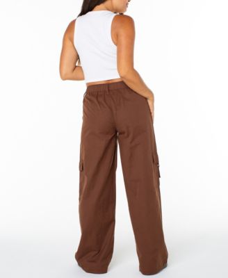 Juniors' Drawstring Cargo Utility Pants