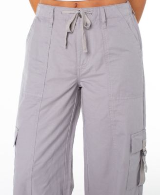 Juniors' Drawstring Cargo Utility Pants