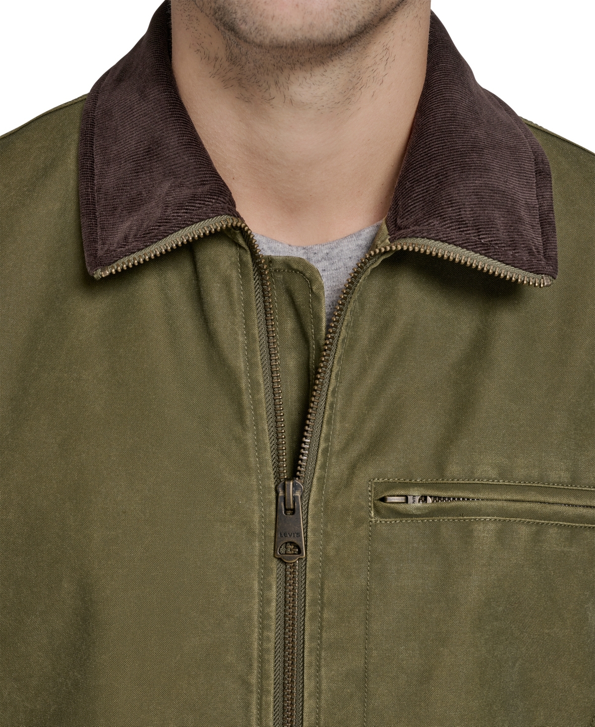 Levi's Men's Corduroy Collar Depot Jacket In Green
