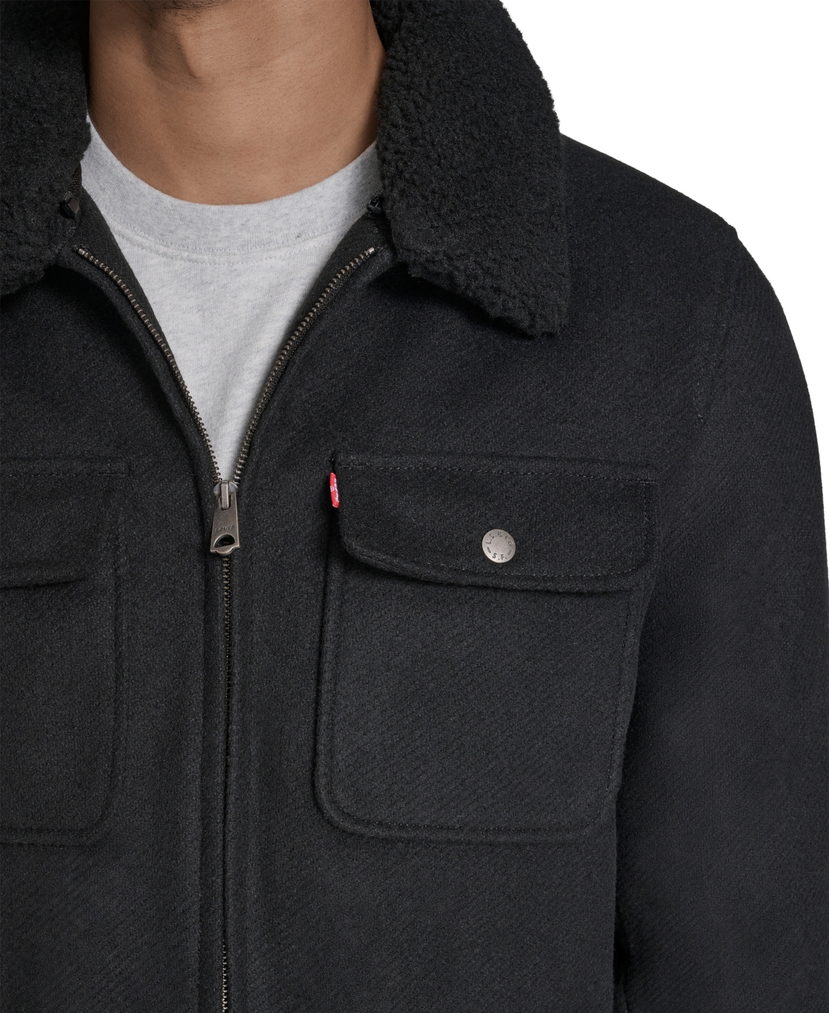 Levi's Men's Wool Blend Depot Sherpa Collar Jacket