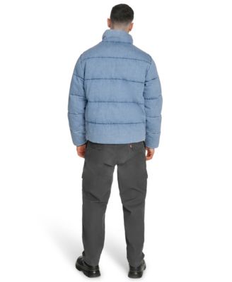 Men's Denim Quilted Puffer Jacket