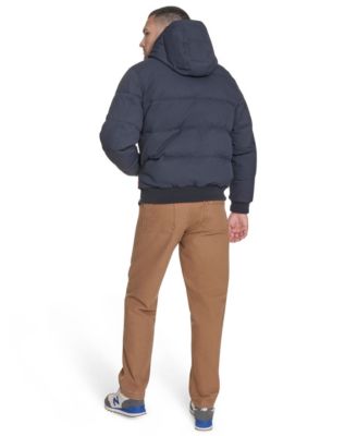 Men's Quilted Bomber with Hood Jacket